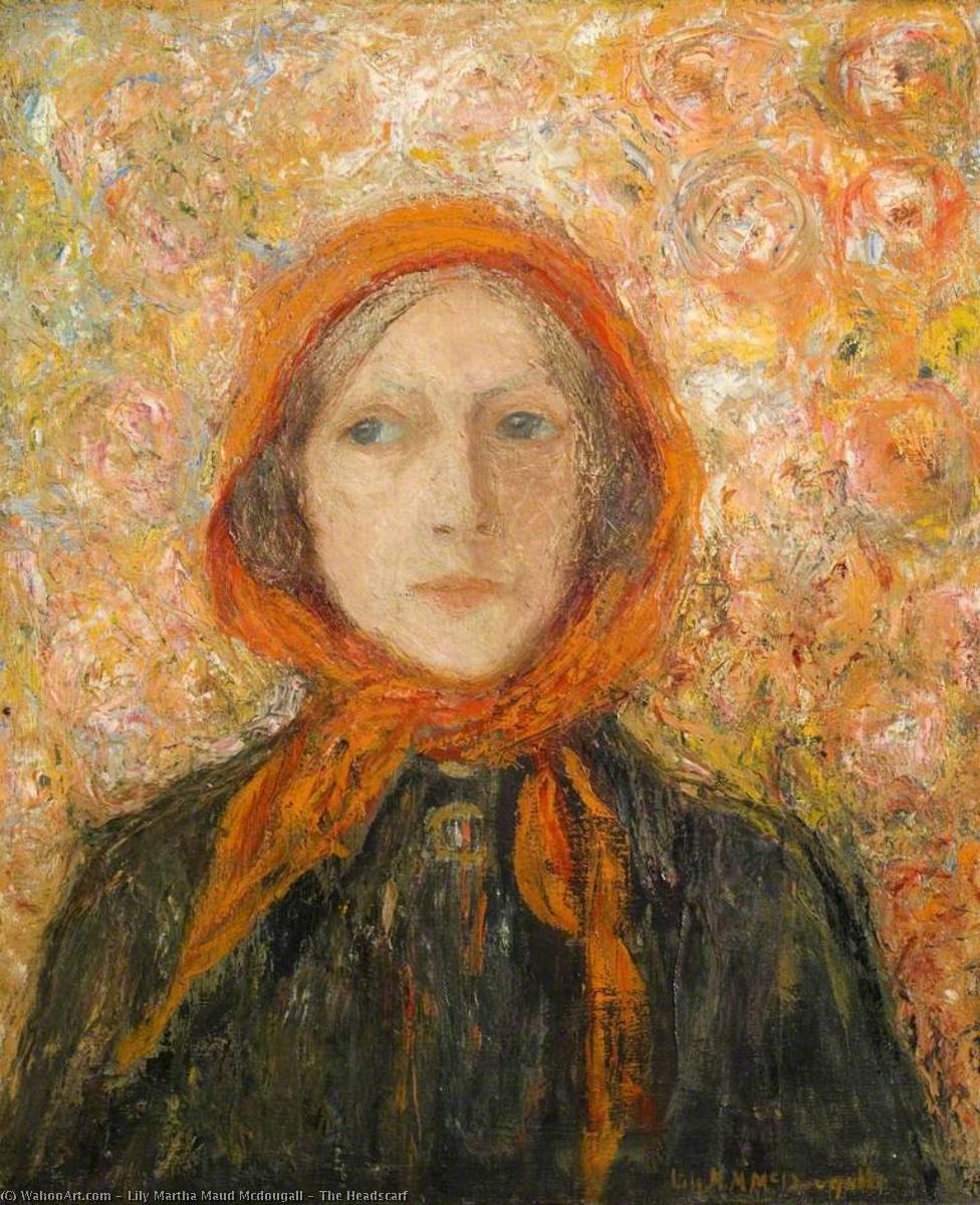 Wikoo.org - موسوعة الفنون الجميلة - اللوحة، العمل الفني Lily Martha Maud Mcdougall - The Headscarf