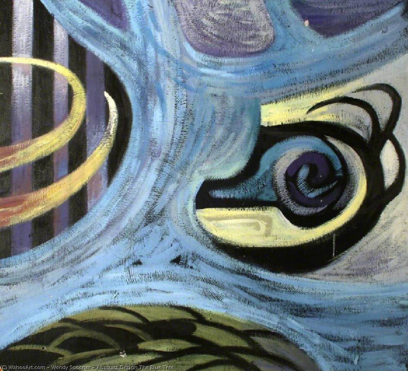 Wikioo.org - The Encyclopedia of Fine Arts - Painting, Artwork by Wendy Spooner - Abstract Design The Blue Tree