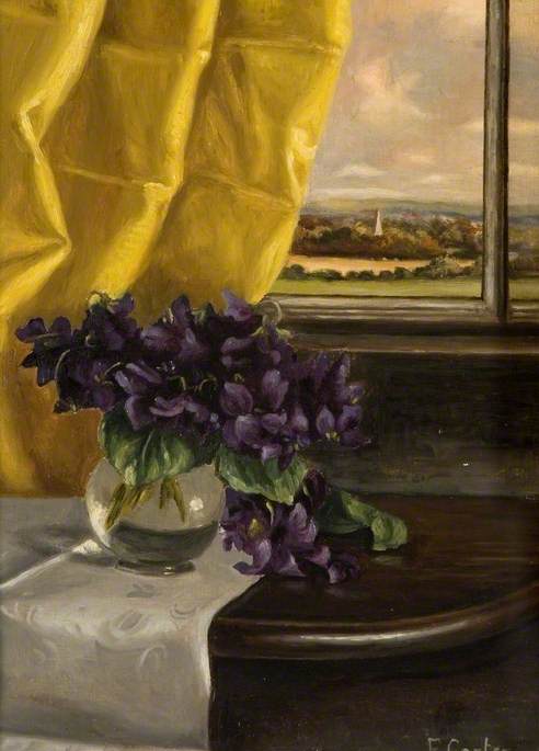 Wikioo.org - The Encyclopedia of Fine Arts - Painting, Artwork by Eva I Carter - Purple and Gold