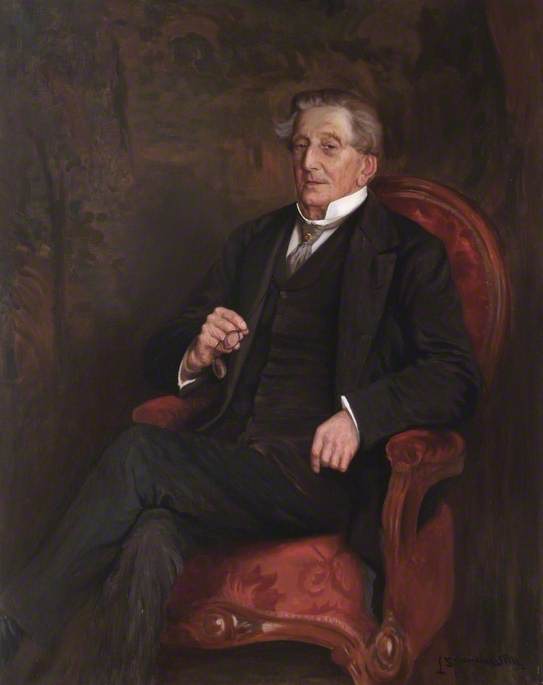 Wikioo.org - The Encyclopedia of Fine Arts - Painting, Artwork by John Sanderson Wells - John Phillip Barford, JP, Mayor of Banbury (1874–1876)