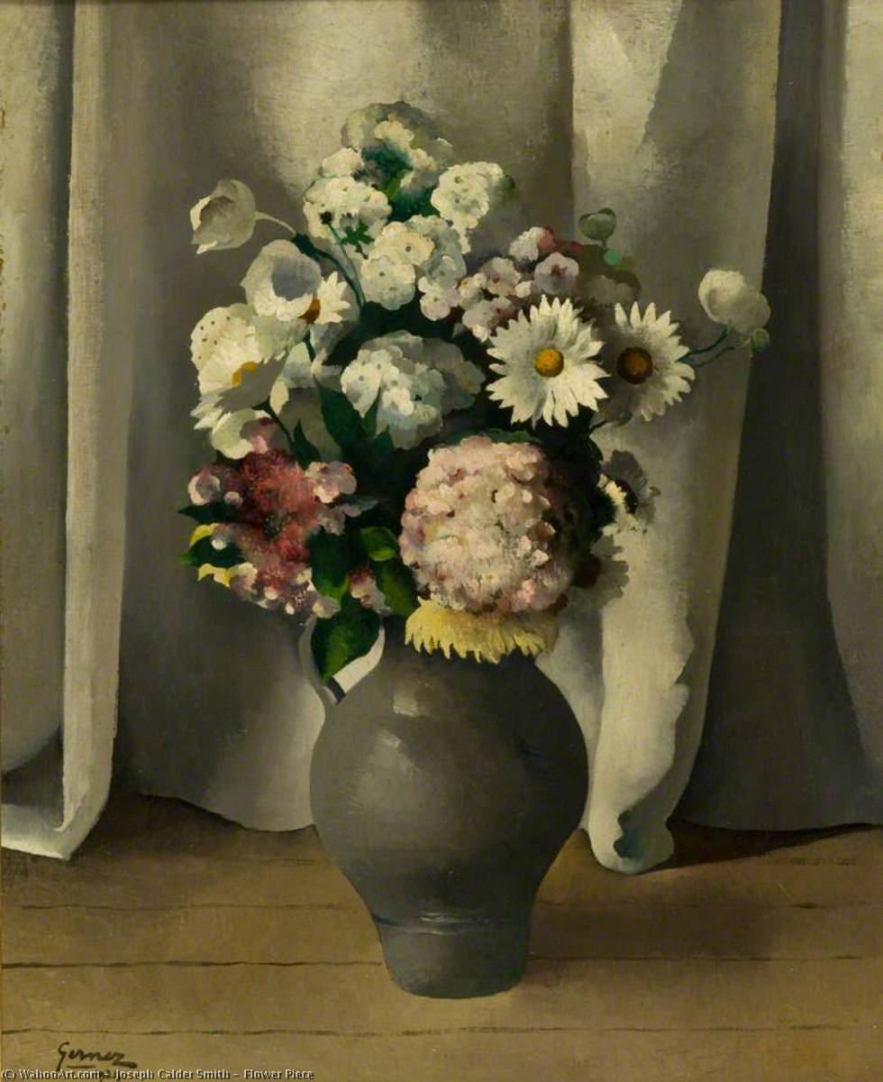 Wikioo.org - The Encyclopedia of Fine Arts - Painting, Artwork by Joseph Calder Smith - Flower Piece