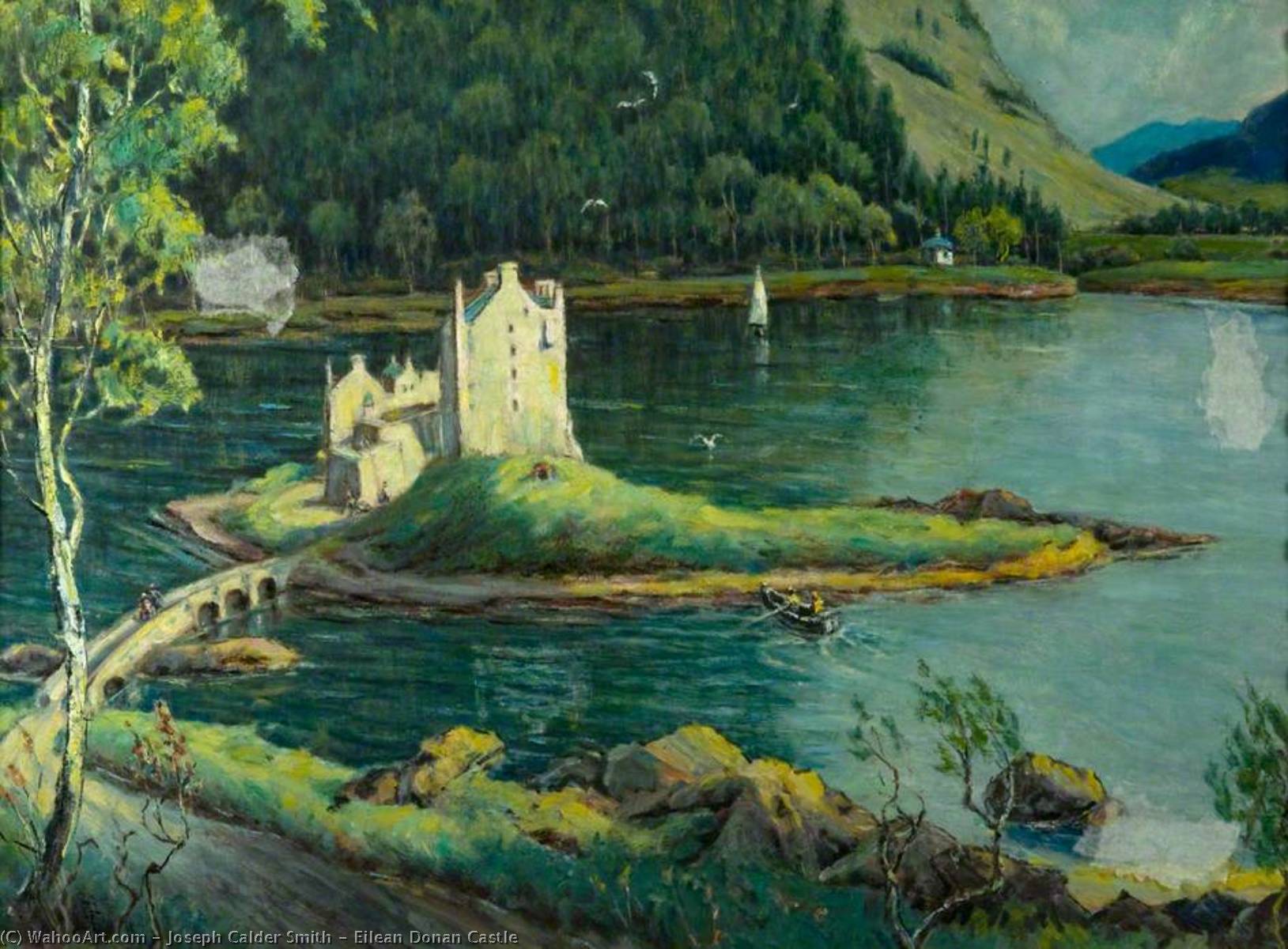 Wikioo.org - The Encyclopedia of Fine Arts - Painting, Artwork by Joseph Calder Smith - Eilean Donan Castle