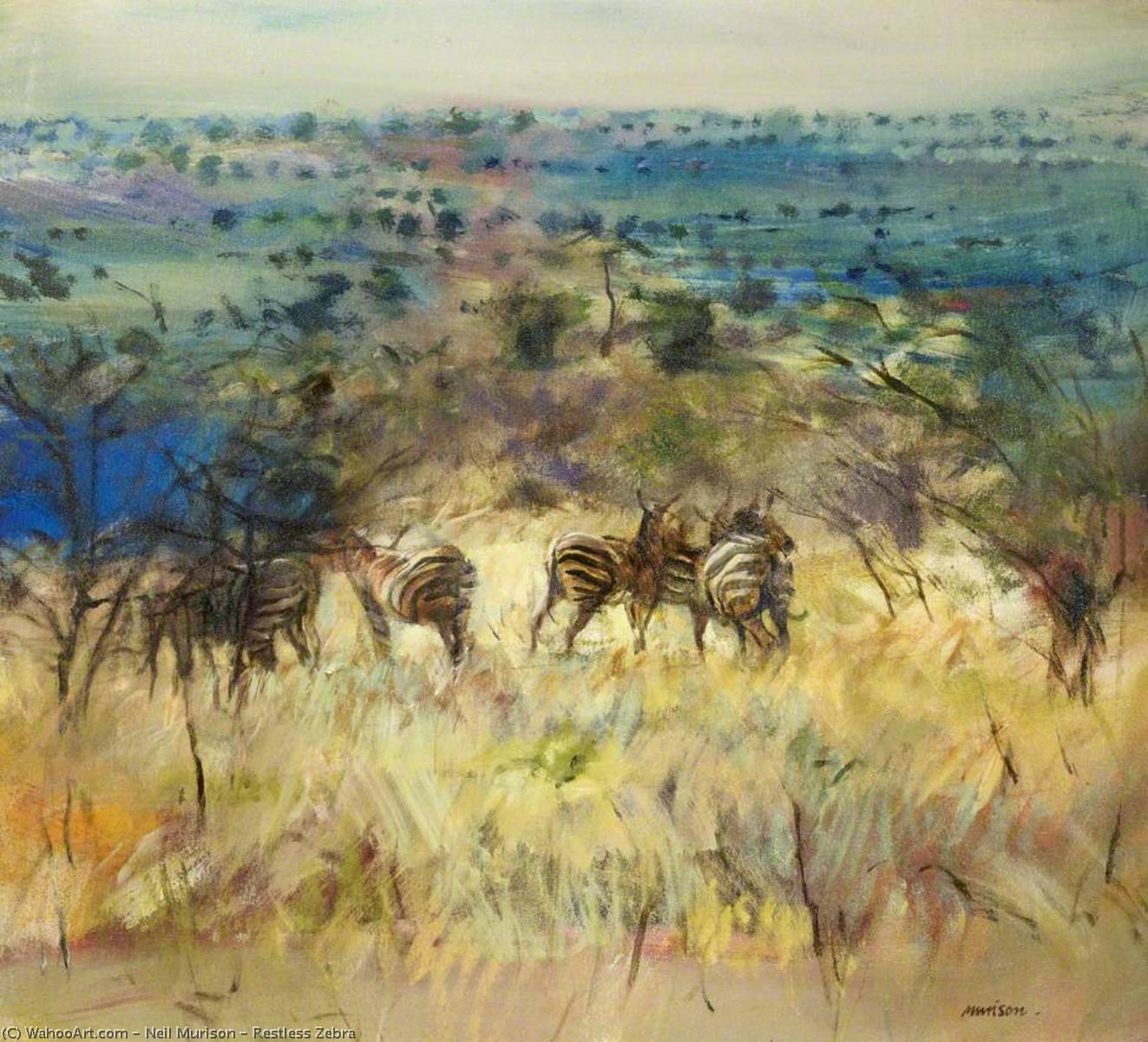 Wikioo.org - The Encyclopedia of Fine Arts - Painting, Artwork by Neil Murison - Restless Zebra