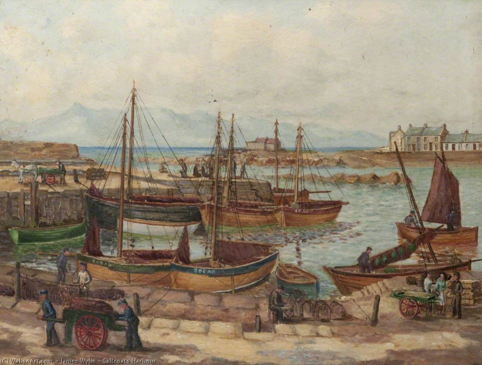 Wikioo.org - The Encyclopedia of Fine Arts - Painting, Artwork by James Wylie - Saltcoats Harbour