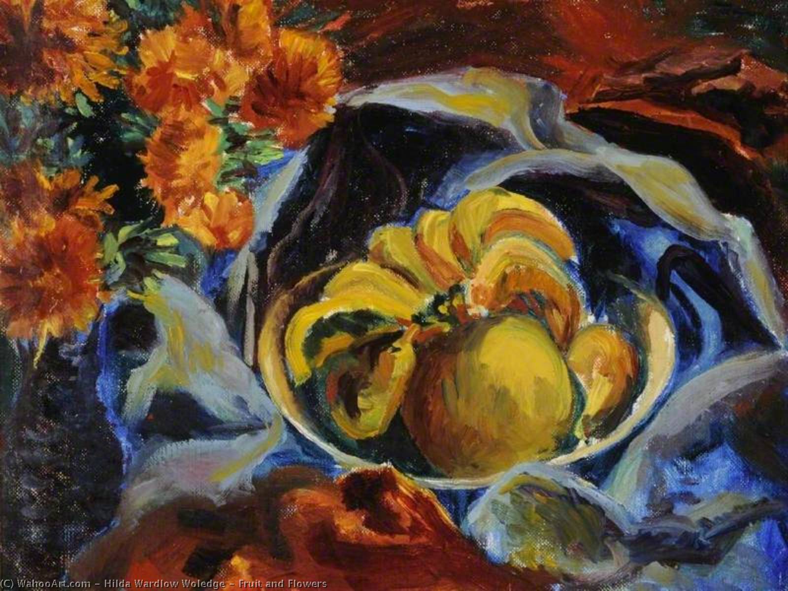 Wikioo.org - The Encyclopedia of Fine Arts - Painting, Artwork by Hilda Wardlow Woledge - Fruit and Flowers