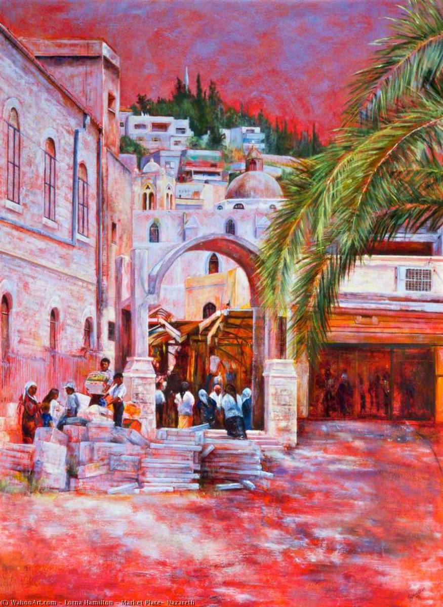 Wikioo.org - The Encyclopedia of Fine Arts - Painting, Artwork by Lorna Hamilton - Market Place, Nazareth