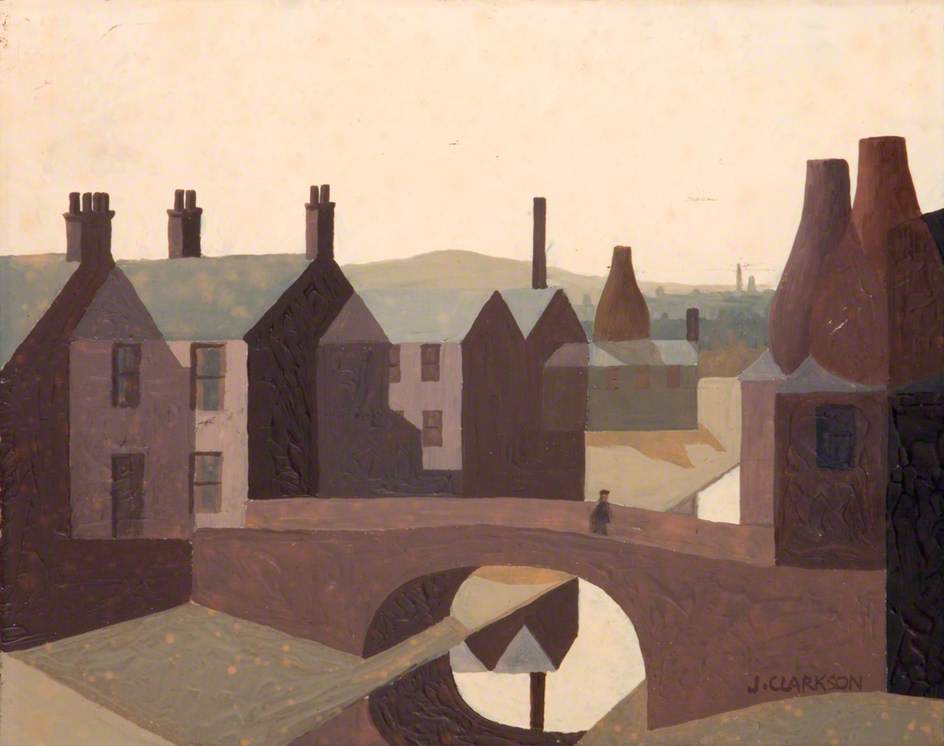 Wikioo.org - The Encyclopedia of Fine Arts - Painting, Artwork by Jack Clarkson - Potteries View with Canal