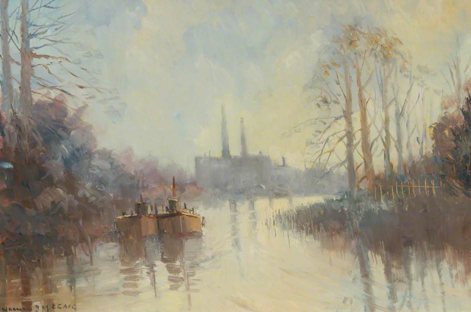 Wikioo.org - The Encyclopedia of Fine Arts - Painting, Artwork by Norman J Mccaig - River Lagan, Edenderry