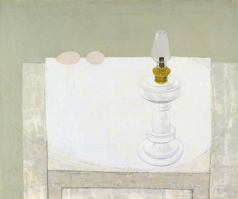 Wikioo.org - The Encyclopedia of Fine Arts - Painting, Artwork by Talbert Mclean - Still Life with a Lamp and Eggs