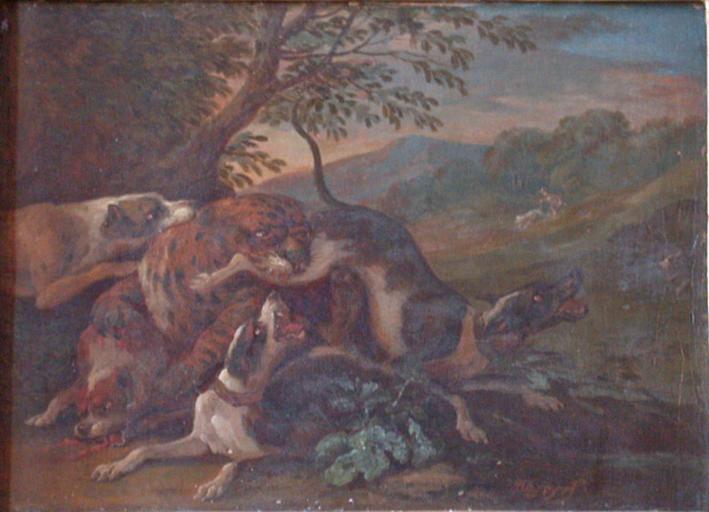 Wikioo.org - The Encyclopedia of Fine Arts - Painting, Artwork by Adriaen De Gryef - CHASSE A LA PANTHERE