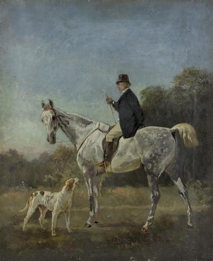 Wikioo.org - The Encyclopedia of Fine Arts - Painting, Artwork by Parquet Charles Gustave - PORTRAIT EQUESTRE DU BARON LAMBERT