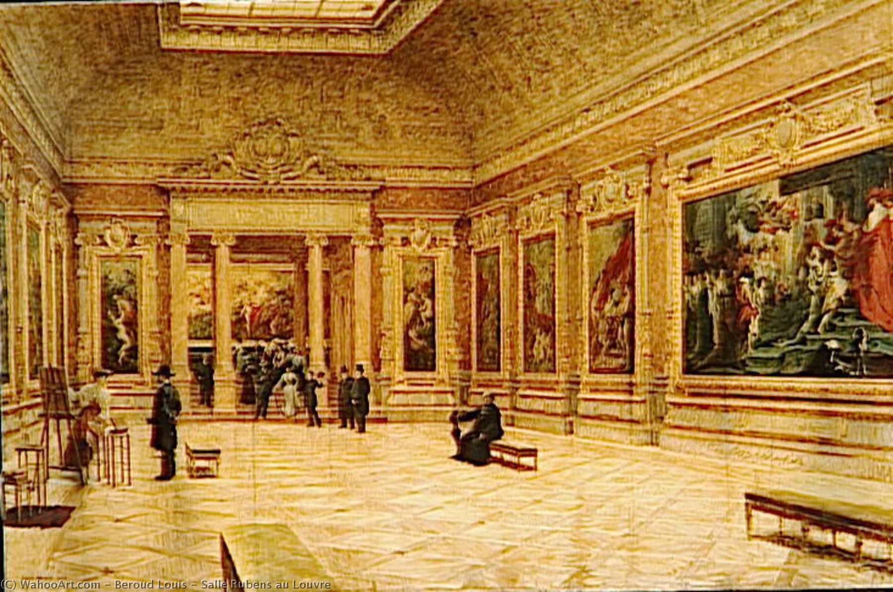 Wikioo.org - The Encyclopedia of Fine Arts - Painting, Artwork by Louis Beroud - Salle Rubens au Louvre