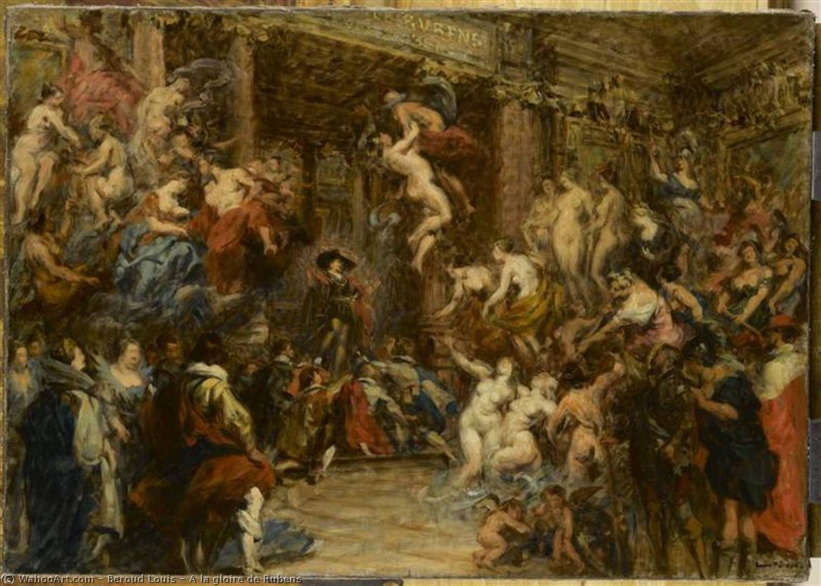 Wikioo.org - The Encyclopedia of Fine Arts - Painting, Artwork by Louis Beroud - A la gloire de Rubens