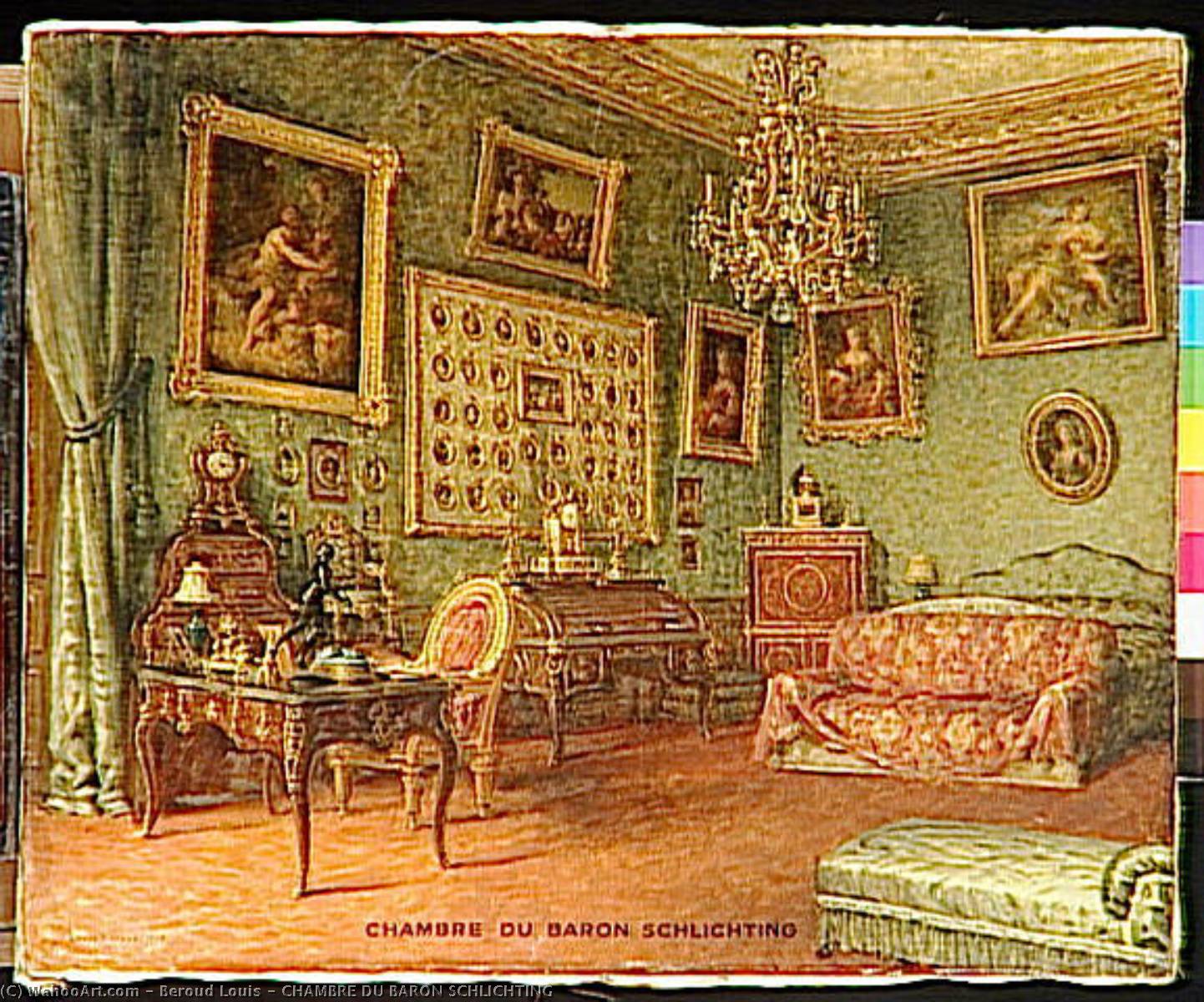 Wikioo.org - The Encyclopedia of Fine Arts - Painting, Artwork by Louis Beroud - CHAMBRE DU BARON SCHLICHTING