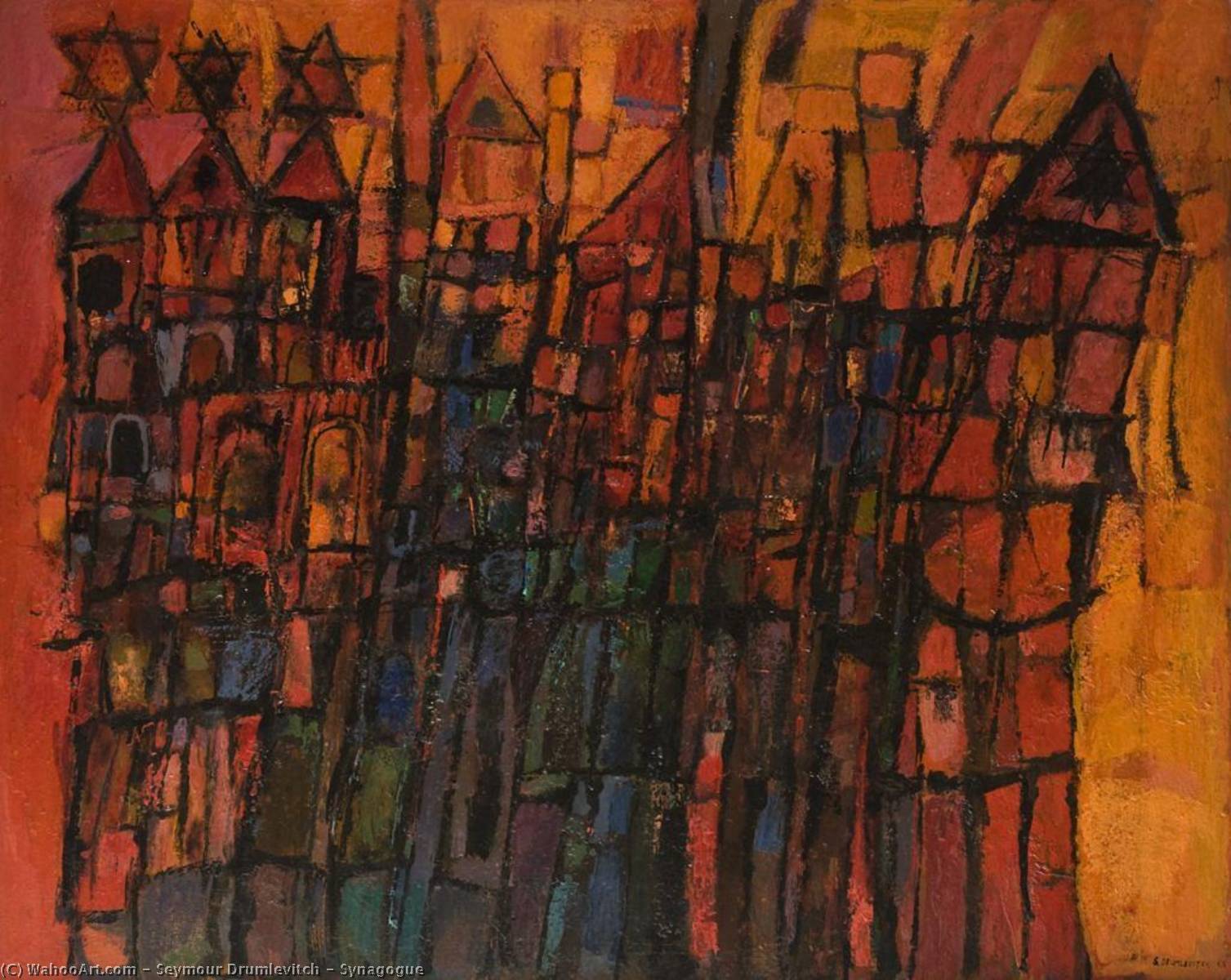 Wikioo.org - The Encyclopedia of Fine Arts - Painting, Artwork by Seymour Drumlevitch - Synagogue