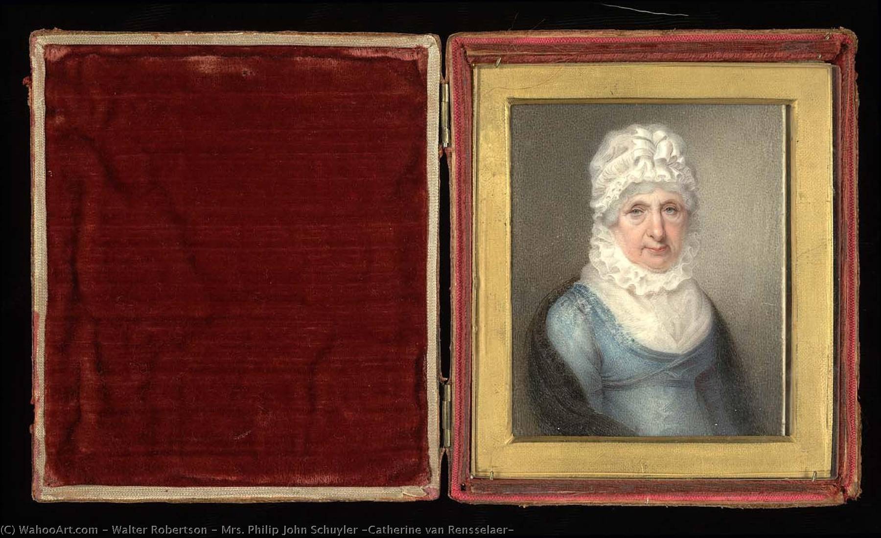 Wikioo.org - The Encyclopedia of Fine Arts - Painting, Artwork by Walter Robertson - Mrs. Philip John Schuyler (Catherine van Rensselaer)
