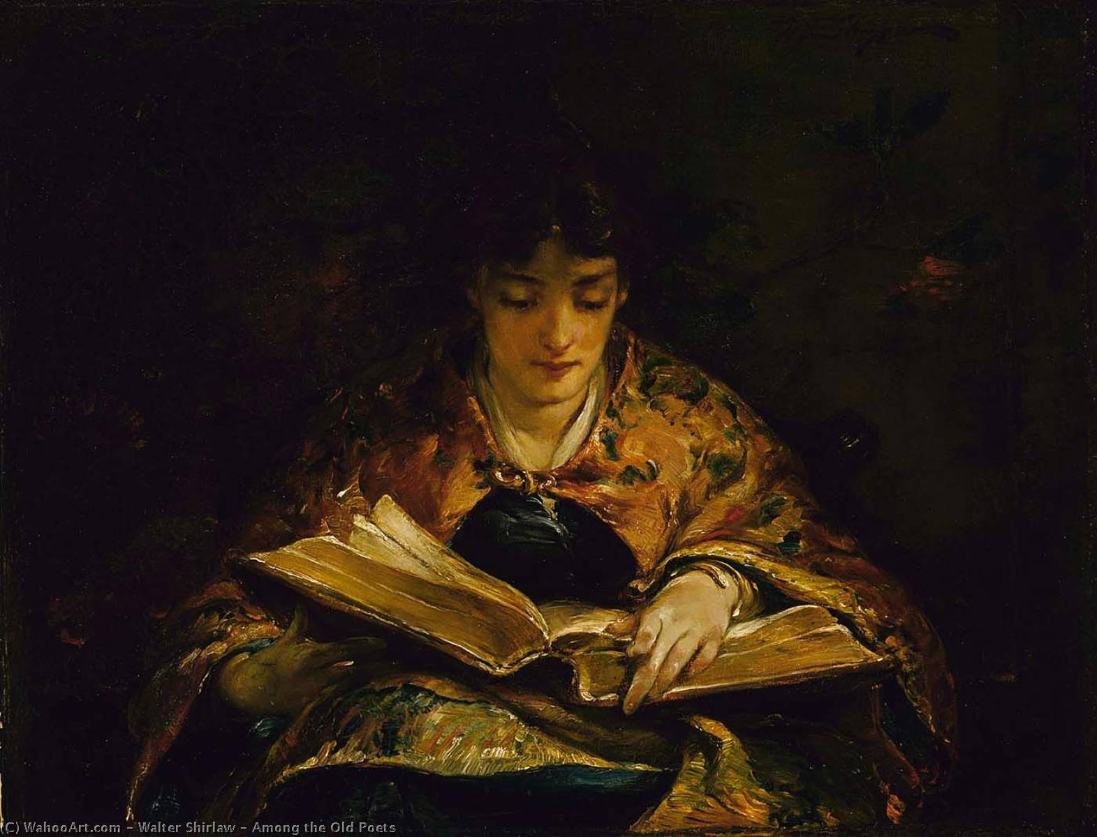 Wikioo.org - The Encyclopedia of Fine Arts - Painting, Artwork by Walter Shirlaw - Among the Old Poets