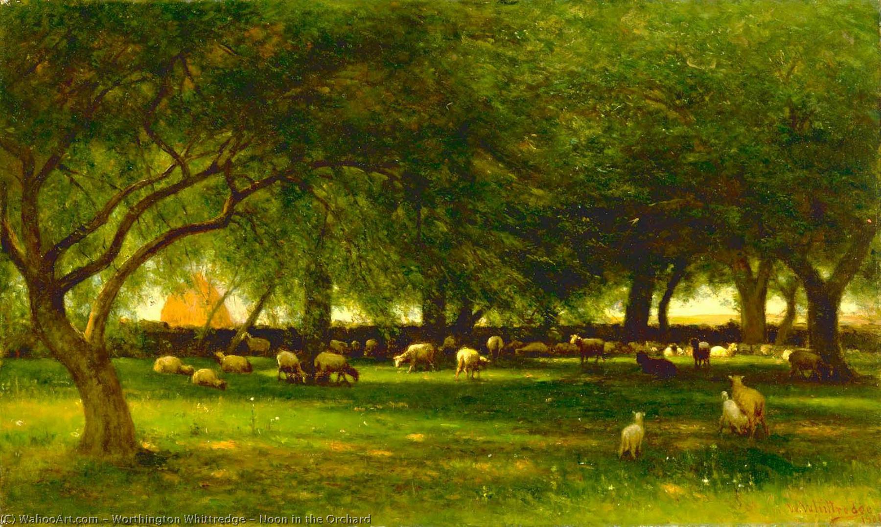 Wikioo.org - The Encyclopedia of Fine Arts - Painting, Artwork by Thomas Worthington Whittredge - Noon in the Orchard