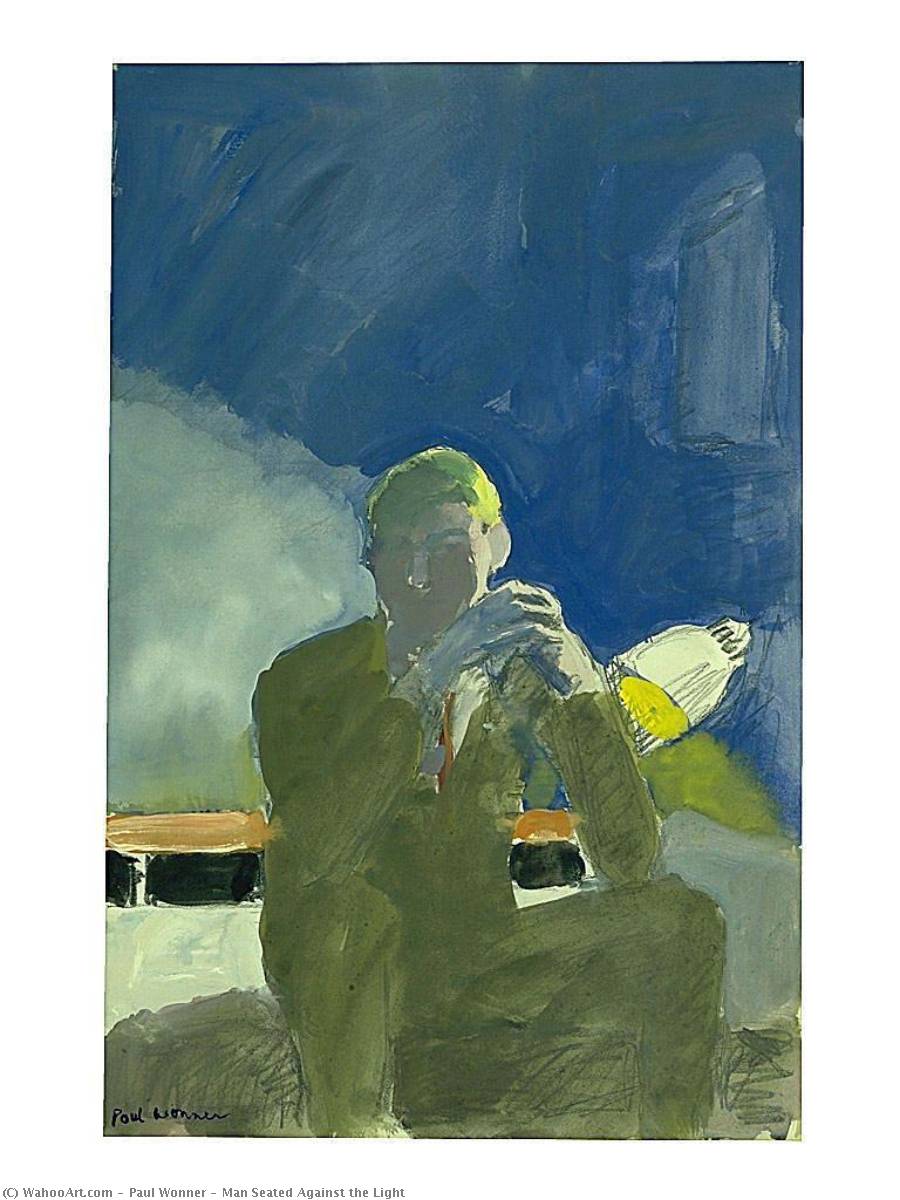 Wikioo.org - The Encyclopedia of Fine Arts - Painting, Artwork by Paul Wonner - Man Seated Against the Light