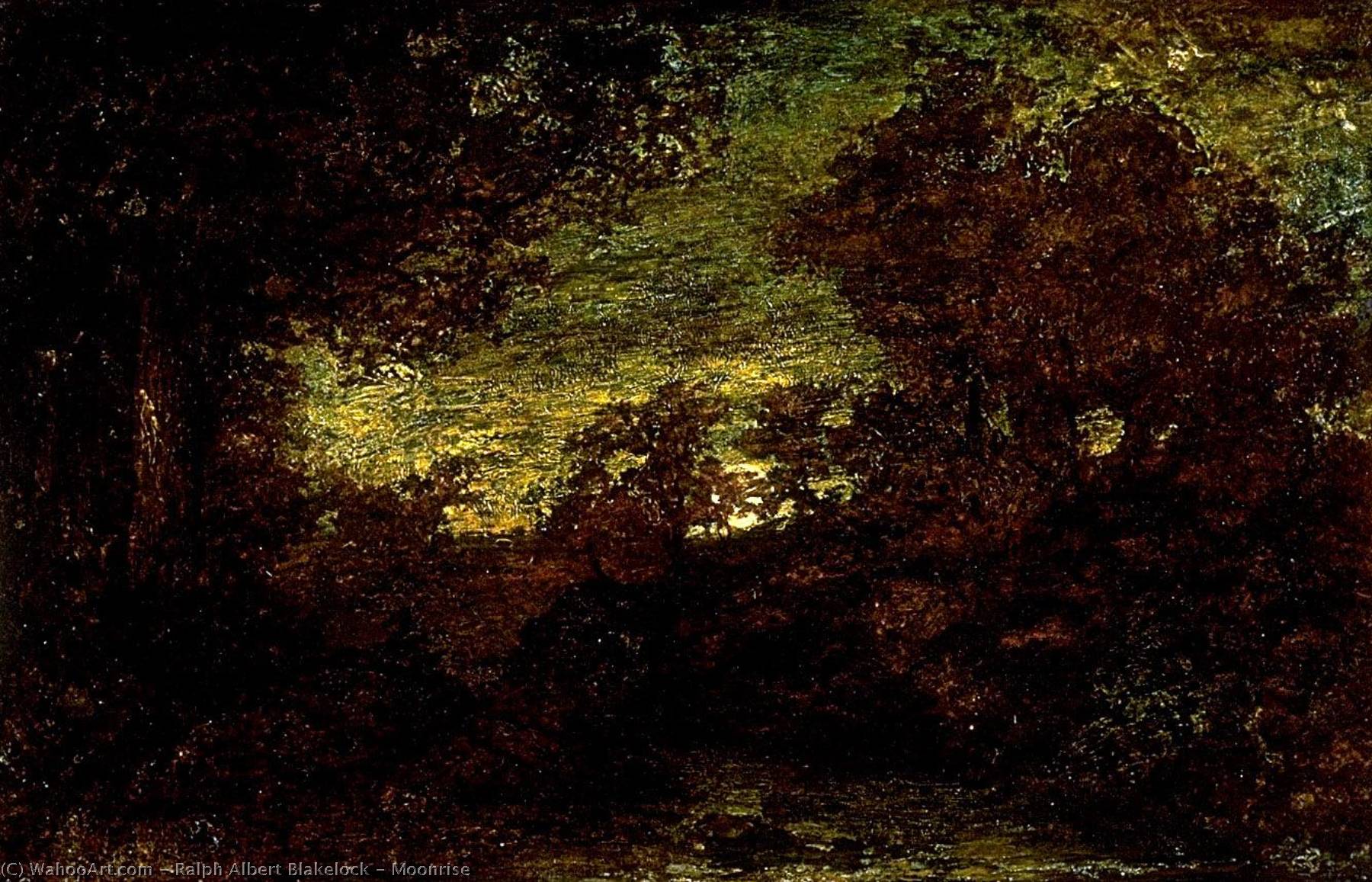 Wikioo.org - The Encyclopedia of Fine Arts - Painting, Artwork by Ralph Albert Blakelock - Moonrise