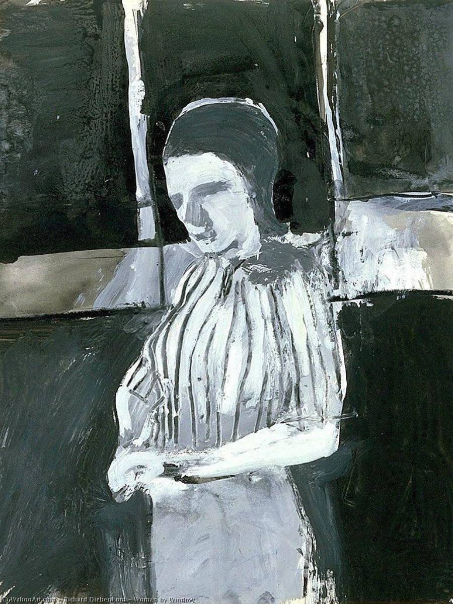 WikiOO.org - אנציקלופדיה לאמנויות יפות - ציור, יצירות אמנות Richard Diebenkorn - Woman by Window