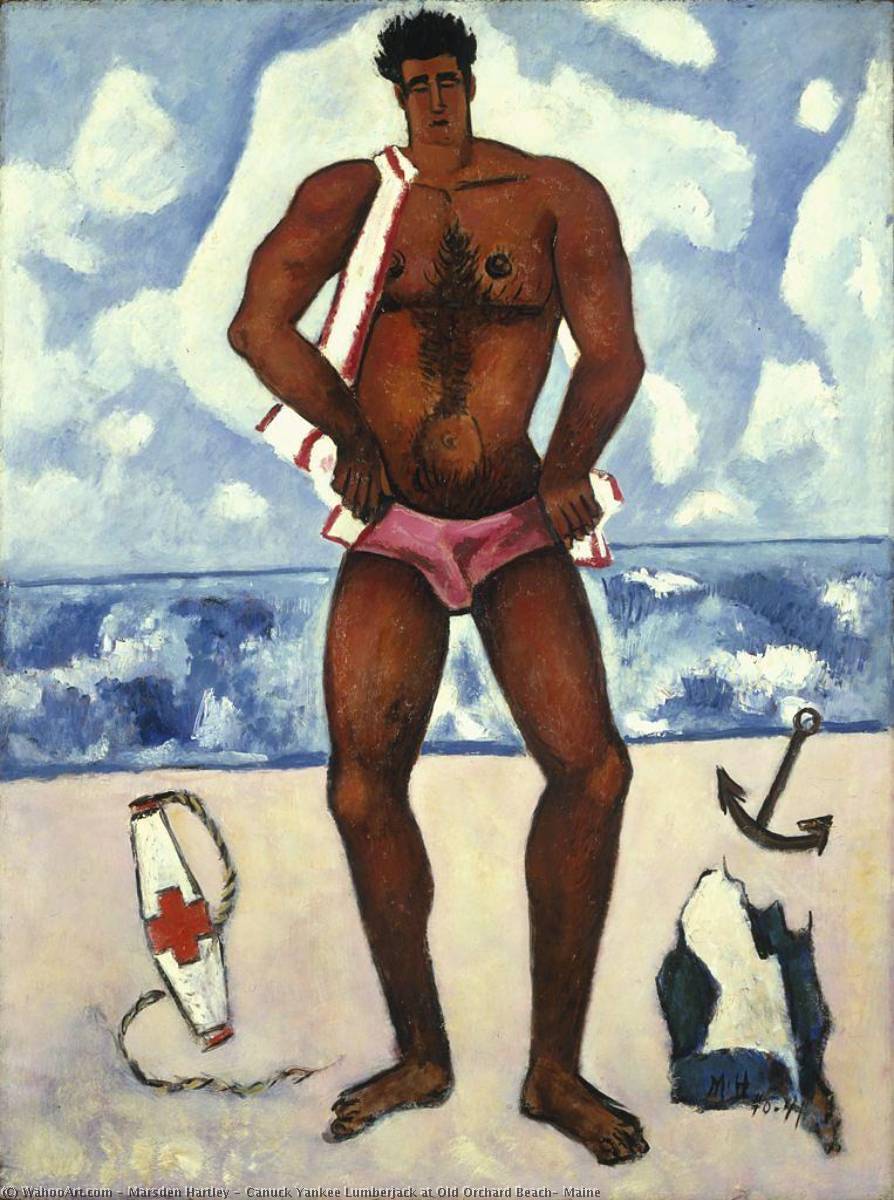 Wikioo.org - The Encyclopedia of Fine Arts - Painting, Artwork by Marsden Hartley - Canuck Yankee Lumberjack at Old Orchard Beach, Maine