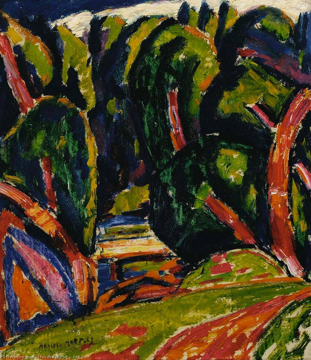 Wikioo.org - The Encyclopedia of Fine Arts - Painting, Artwork by Marsden Hartley - Red Tree