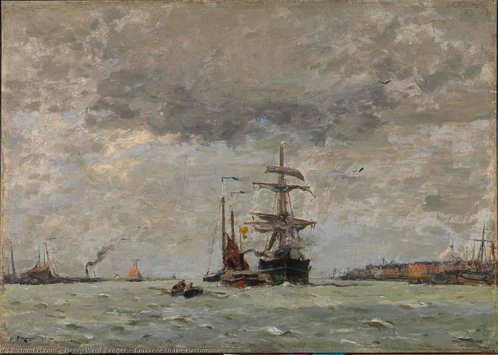 Wikioo.org - The Encyclopedia of Fine Arts - Painting, Artwork by Henry Ward Ranger - Entrance to the Harbor