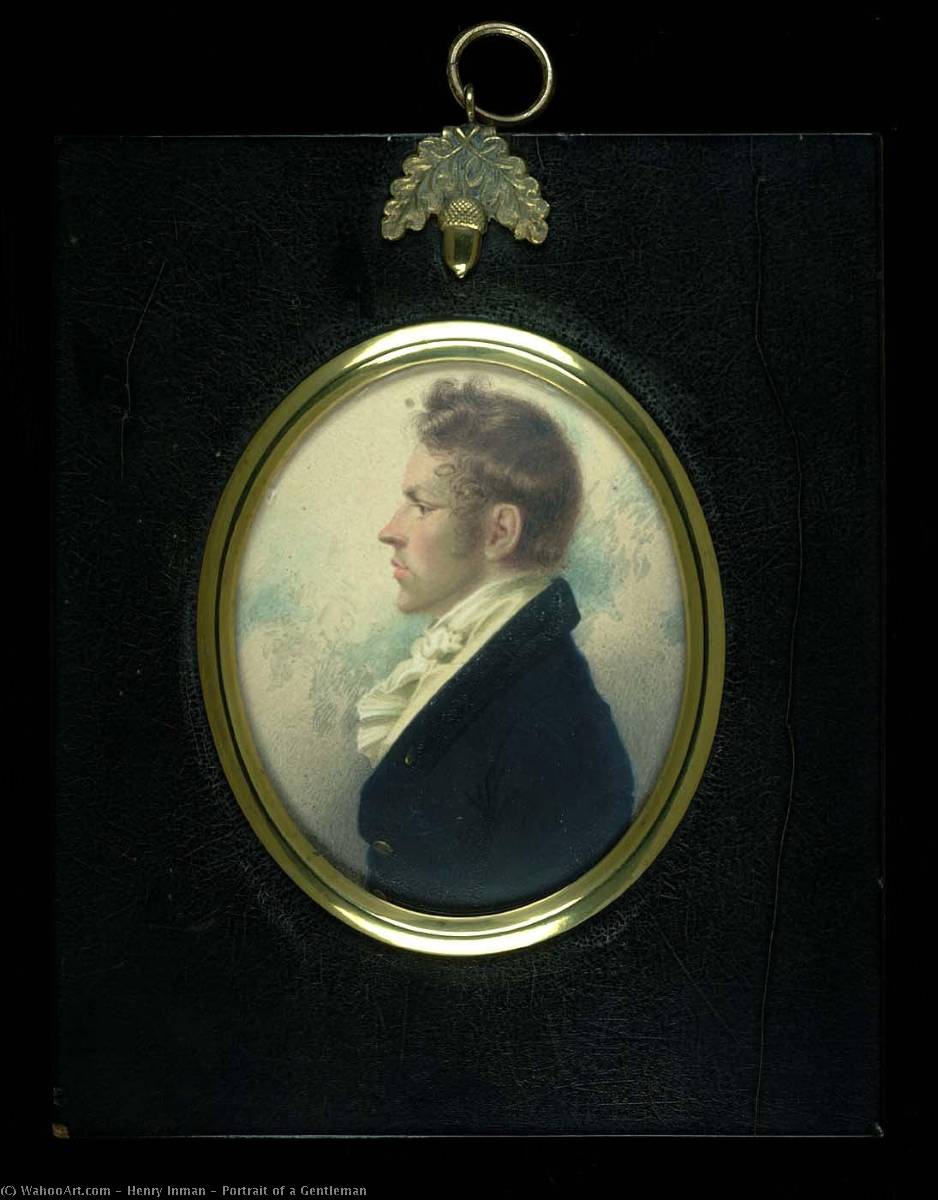 Wikioo.org – L'Enciclopedia delle Belle Arti - Pittura, Opere di Henry Inman - Ritratto di gentiluomo