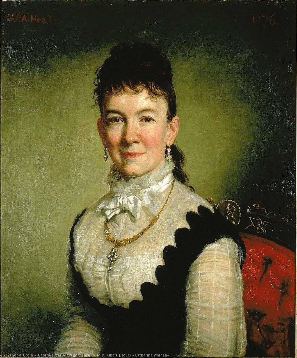 Wikioo.org - The Encyclopedia of Fine Arts - Painting, Artwork by George Peter Alexander Healy - Mrs. Albert J. Myer (Catherine Walden)