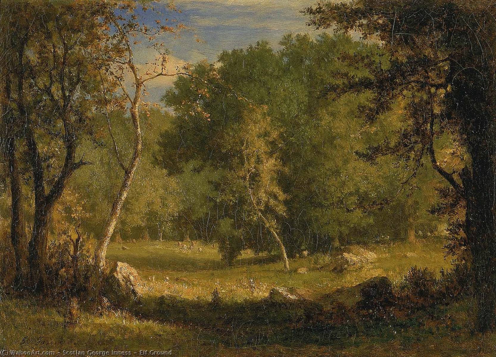 Wikioo.org - The Encyclopedia of Fine Arts - Painting, Artwork by Scotlan George Inness - Elf Ground