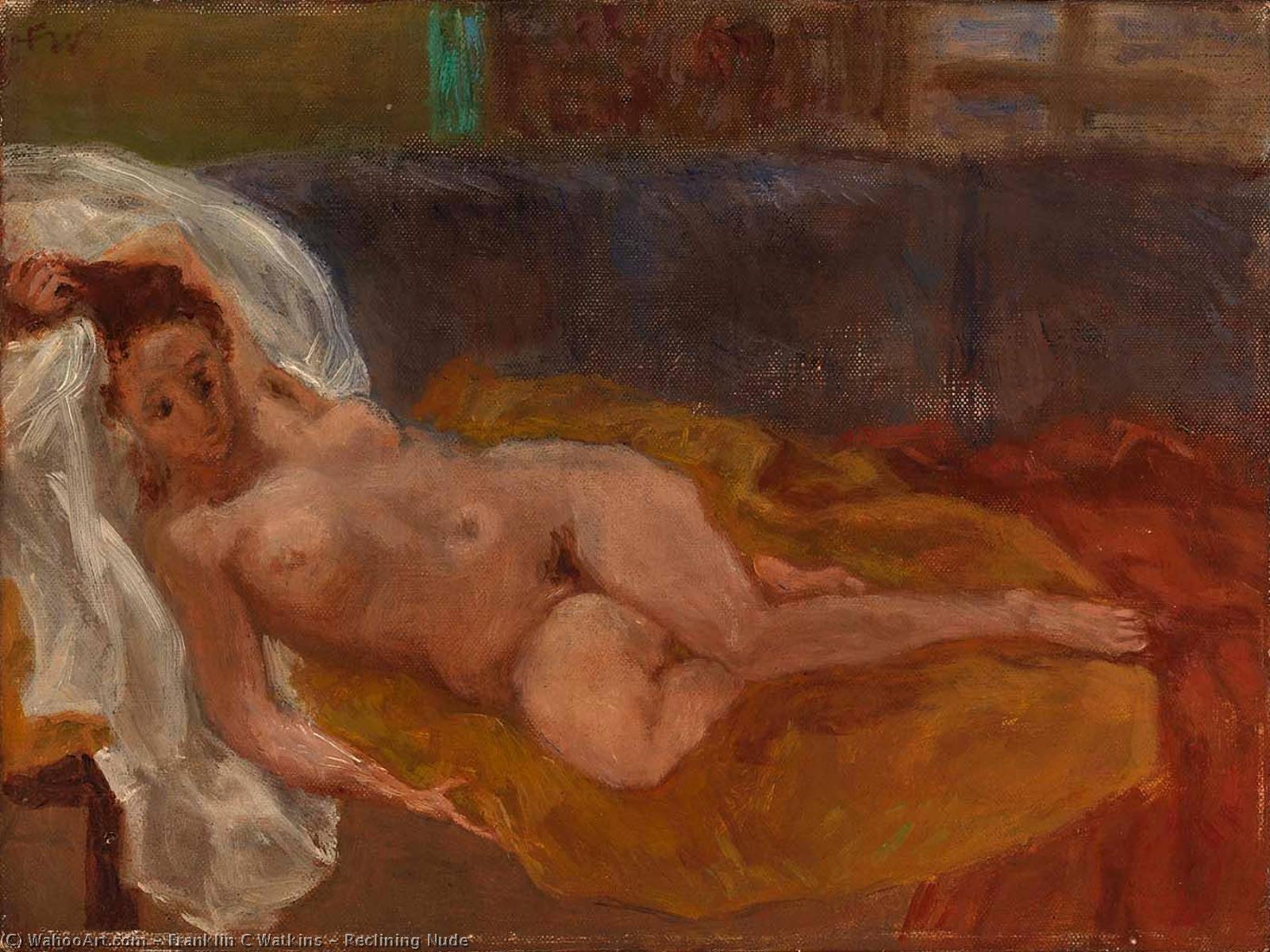 Wikioo.org - The Encyclopedia of Fine Arts - Painting, Artwork by Franklin C Watkins - Reclining Nude