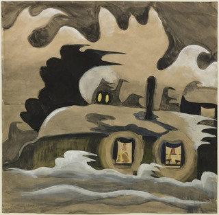 Wikioo.org - สารานุกรมวิจิตรศิลป์ - จิตรกรรม Charles Ephraim Burchfield - The Night Wind