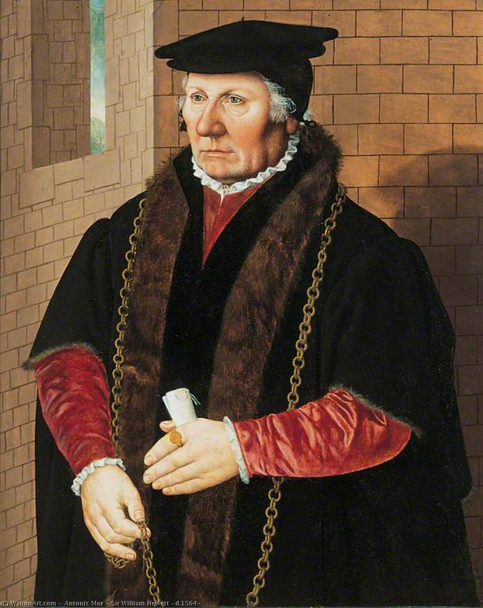 Wikioo.org - The Encyclopedia of Fine Arts - Painting, Artwork by Antonis Mor - Sir William Hewett (d.1564)