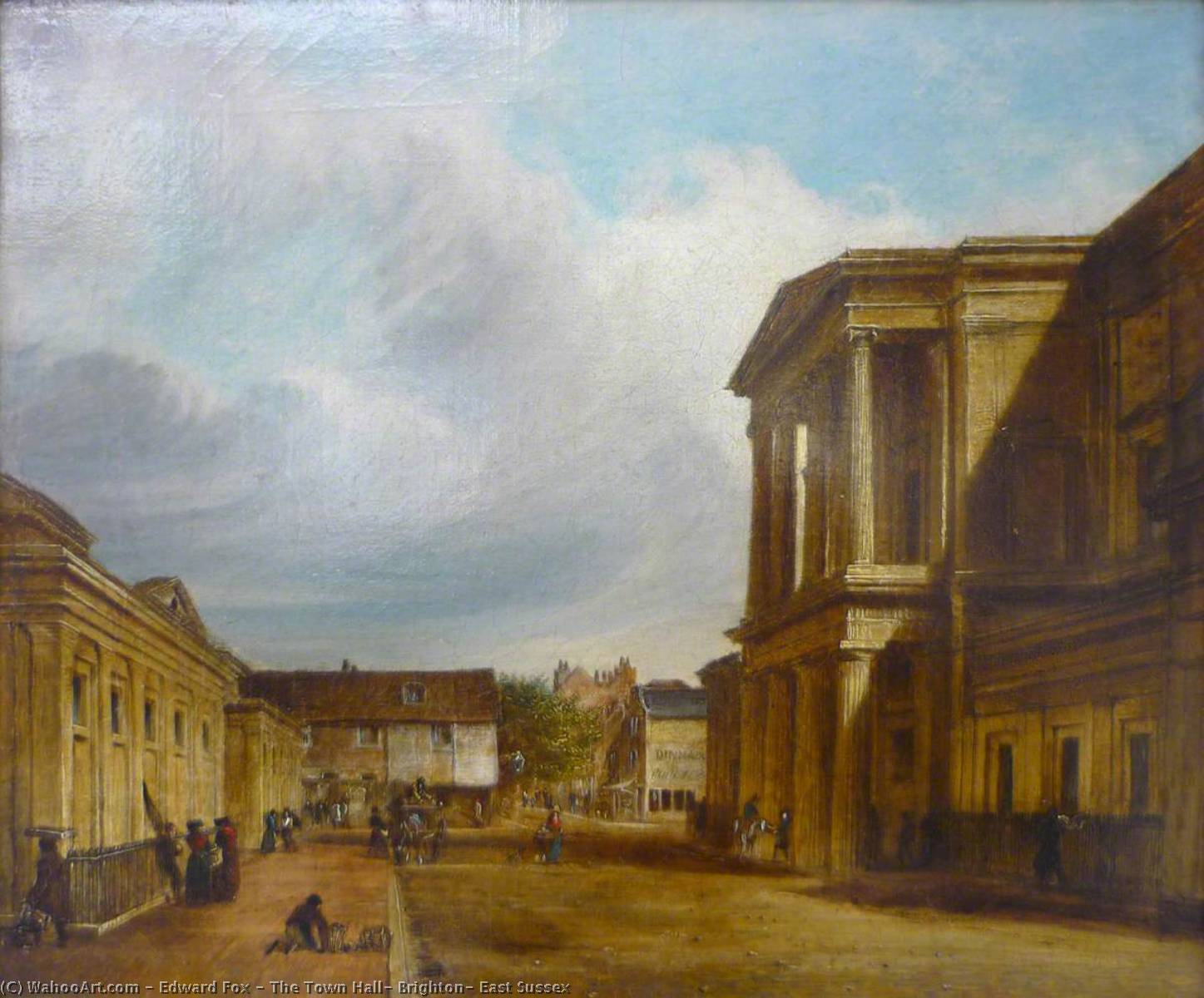 Wikioo.org - The Encyclopedia of Fine Arts - Painting, Artwork by Edward Fox - The Town Hall, Brighton, East Sussex