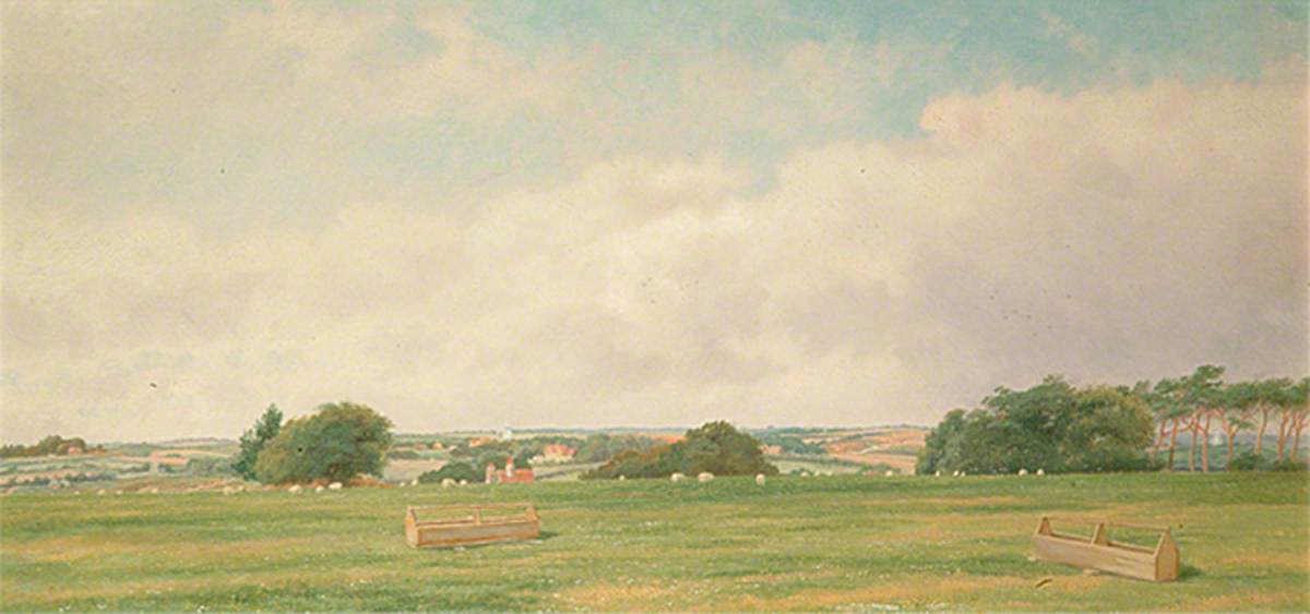 Wikioo.org - The Encyclopedia of Fine Arts - Painting, Artwork by Charles A Graves - View from Millfield, Bexhill, East Sussex