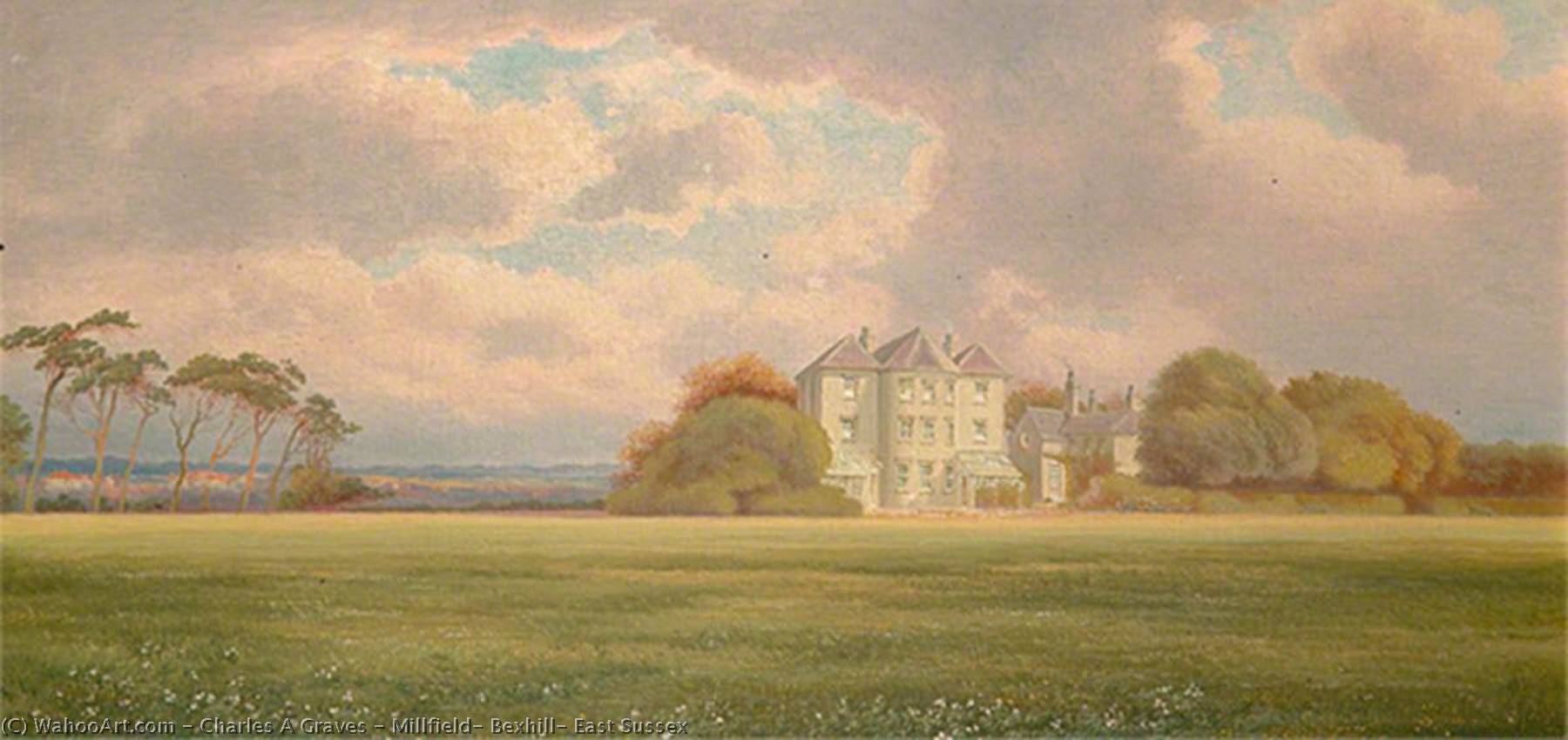 Wikioo.org - The Encyclopedia of Fine Arts - Painting, Artwork by Charles A Graves - Millfield, Bexhill, East Sussex