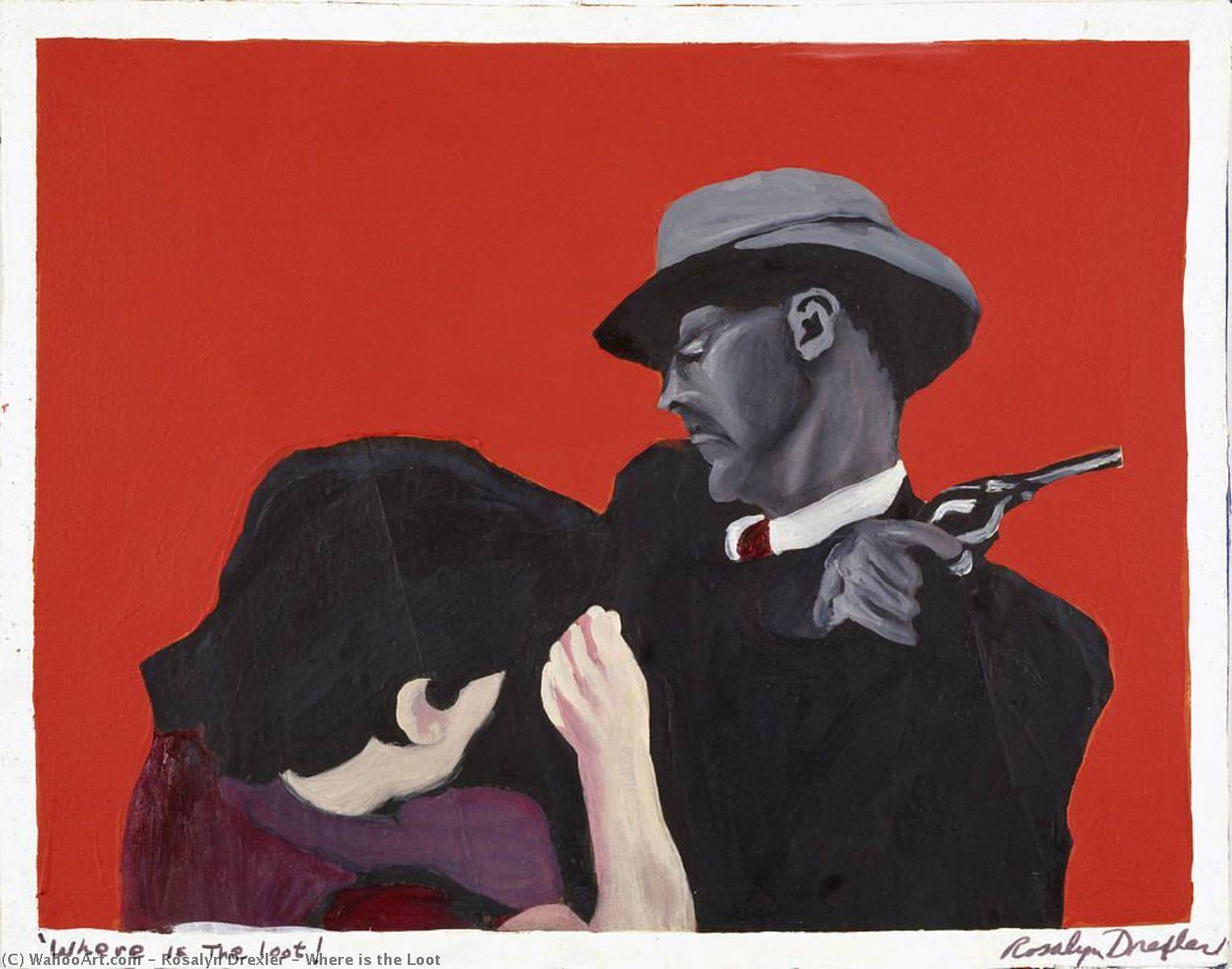 Wikioo.org - The Encyclopedia of Fine Arts - Painting, Artwork by Rosalyn Drexler - Where is the Loot
