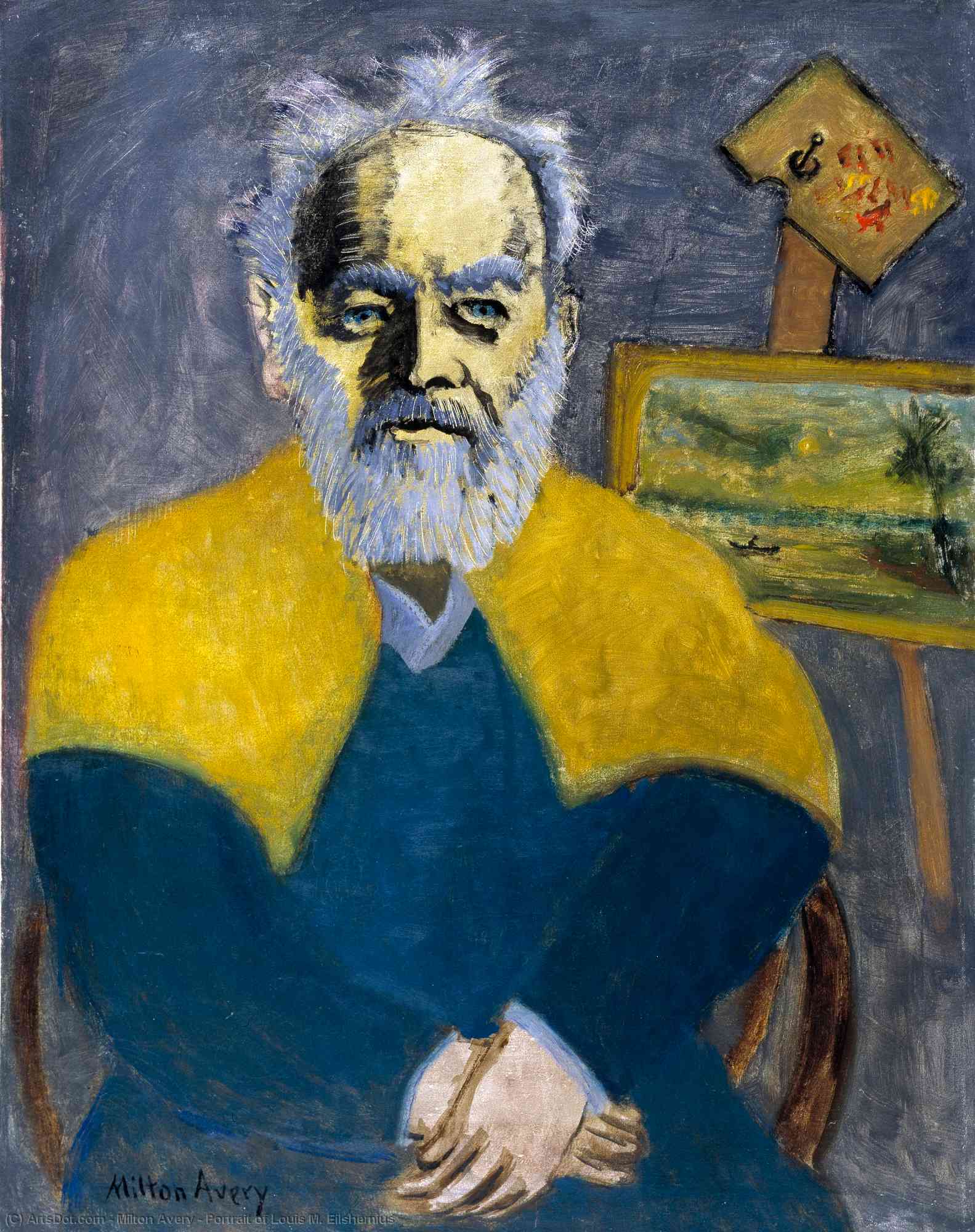WikiOO.org - Encyclopedia of Fine Arts - Maleri, Artwork Milton Avery - Portrait of Louis M. Eilshemius
