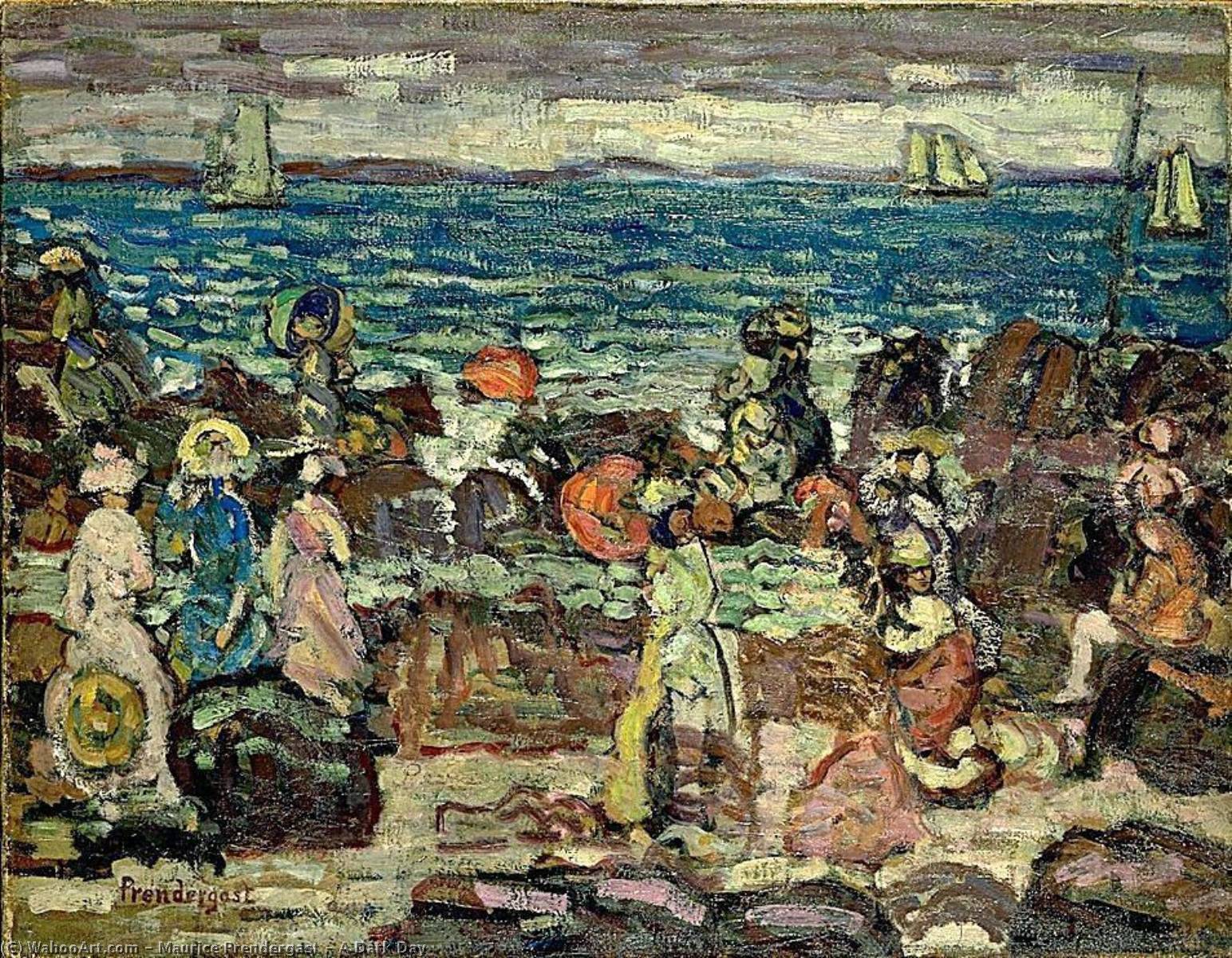 Wikioo.org - The Encyclopedia of Fine Arts - Painting, Artwork by Maurice Brazil Prendergast - A Dark Day