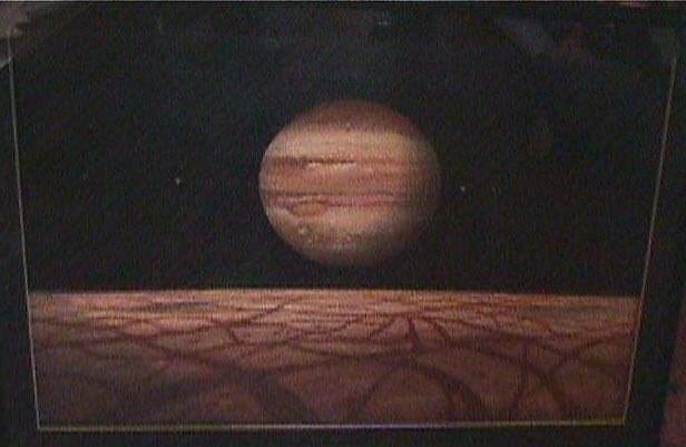 Wikioo.org - The Encyclopedia of Fine Arts - Painting, Artwork by Chesley Bonestell - Jupiter as Seen From It's Moon Europa