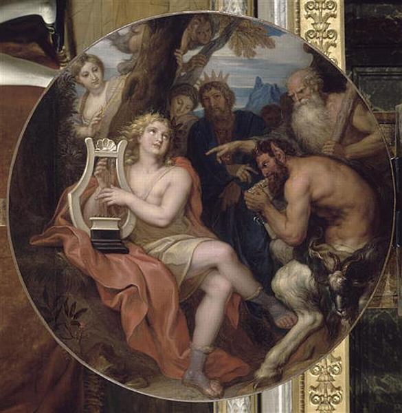 Wikioo.org - The Encyclopedia of Fine Arts - Painting, Artwork by Michel Corneille (Corneille L'ancien) - LE JUGEMENT DE MIDAS