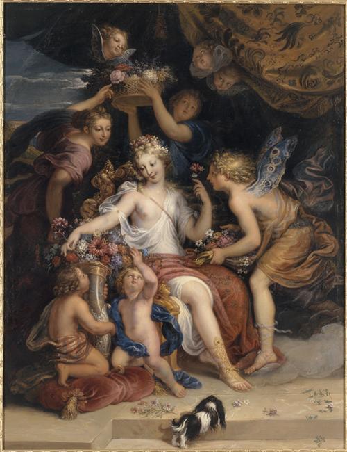 Wikioo.org - The Encyclopedia of Fine Arts - Painting, Artwork by Michel Corneille (Corneille L'ancien) - Zéphyr et Flore