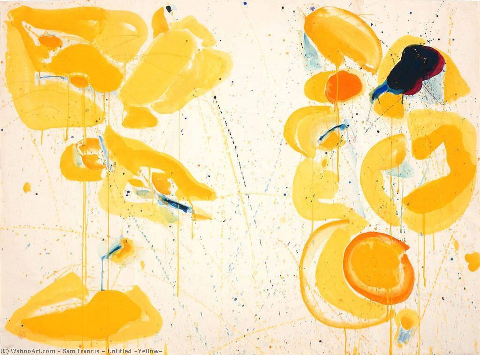Wikioo.org - The Encyclopedia of Fine Arts - Painting, Artwork by Sam Francis - Untitled (Yellow)