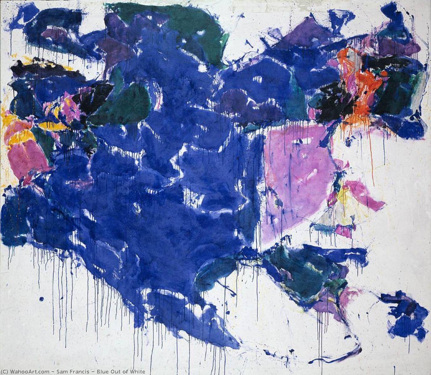 WikiOO.org - Encyclopedia of Fine Arts - Maľba, Artwork Sam Francis - Blue Out of White