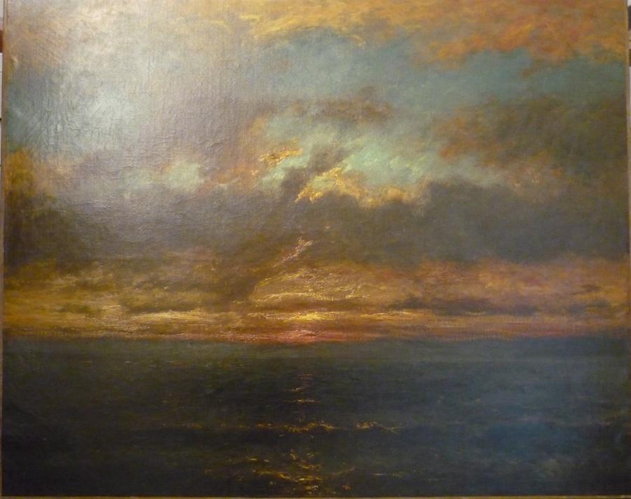 Wikioo.org - The Encyclopedia of Fine Arts - Painting, Artwork by Jules Dupré - Soleil couchant sur un rivage