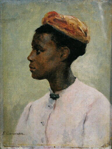 Wikioo.org - The Encyclopedia of Fine Arts - Painting, Artwork by Fernand-Anne Piestre Dit Cormon - Jeune Africaine Jeune nègre (ancien titre)