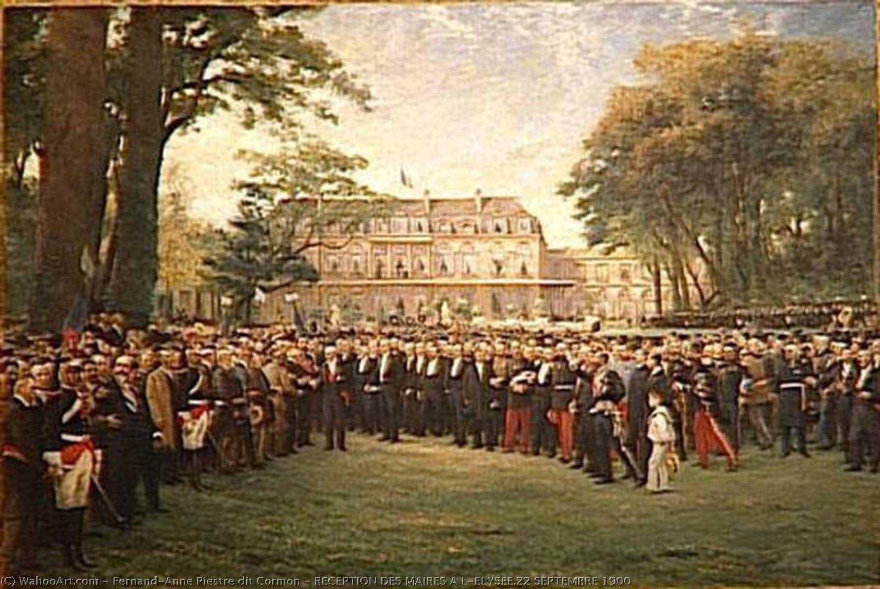 Wikioo.org - The Encyclopedia of Fine Arts - Painting, Artwork by Fernand-Anne Piestre Dit Cormon - RECEPTION DES MAIRES A L'ELYSEE.22 SEPTEMBRE 1900