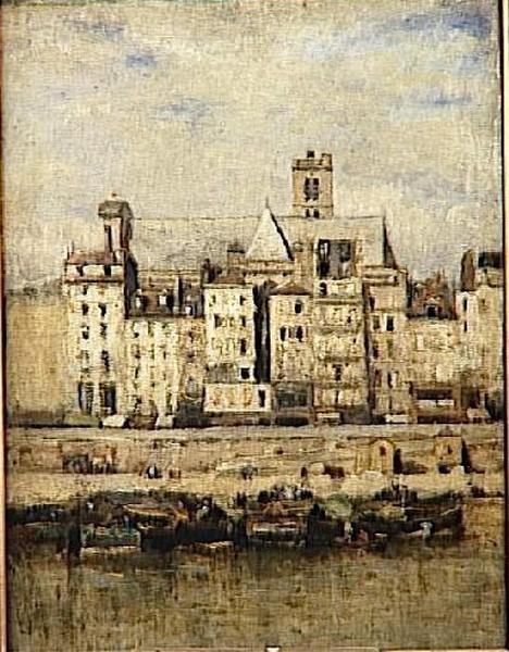 WikiOO.org - Encyclopedia of Fine Arts - Lukisan, Artwork Stanislas Lepine - LE MARCHE AUX POMMES