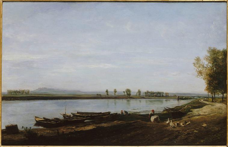 WikiOO.org – 美術百科全書 - 繪畫，作品 Charles François Daubigny - 塞纳河 一个  贝宗